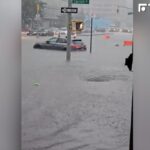 影/紐約降下破紀錄大雨 街道全部成河